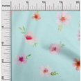 thumbnail image 1 of oneOone Polyester Lycra Fabric Flower & Leaves Watercolor Print Fabric By The Yard 56 Inch Wide, 1 of 4