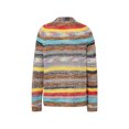thumbnail image 3 of Fortune Women Rainbow Striped Knit Cardigan Long Sleeve Open Front Sweater S-3XL, 3 of 6