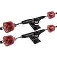 thumbnail image 2 of Camions/roues/roulements de LONGBOARD Noir 7.0 + BIGFOOT 76 mm CRUISERS Rouge, 2 of 5