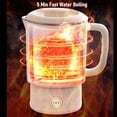 thumbnail image 3 of Portable Foldable Electric Kettle, 800ML Stainless Steel Tea Brewer with Temperature Control, Portable Small Tea Kettle for Travel Camping Use 5 Min Fast Boiling (316), 3 of 6