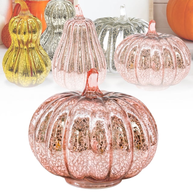 Cherishous LED Light Pumpkins 2025 Timer Lighted Sparkling Starry Night Glass Pumpkins One Click Operation Fall Halloween/Thanksgiving Decor For Home Bedroom