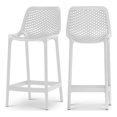 thumbnail image 1 of Meridian Furniture Mykonos Tabouret de Patio Extérieur Blanc (Ensemble de 4), 1 of 8
