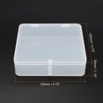 thumbnail image 2 of Unique Bargains 120x30mm Plastic Square Clear Storage Container Box with Lid, 4 Pack, 2 of 5