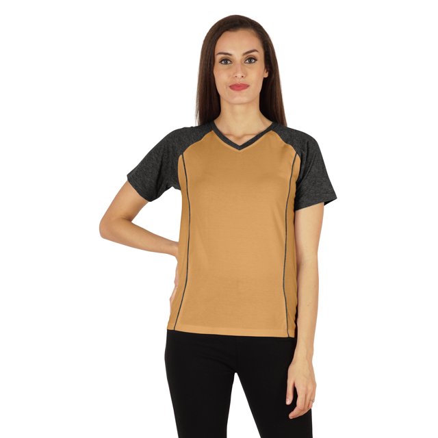 Inkmeso T-Shirt à Manches Courtes Uni pour Femmes Sportif Décontracté Basique