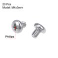 thumbnail image 2 of Unique Bargains M4x5mm Machine Screws Pan Phillips Cross Head Screw Fasteners Bolts 20Pcs, 2 of 3