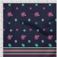 thumbnail image 2 of oneOone Silk Tabby Fabric Stripe & Floral Panel Print Sewing Fabric BTY 42 Inch Wide, 2 of 3