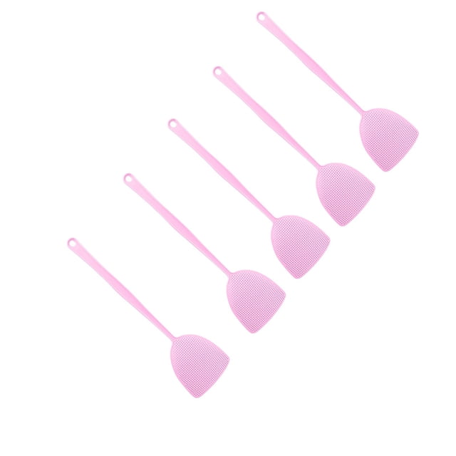 Tapette à Mouches en Plastique avec Manche Allongé Surface en Filet Tapette à Mouches Domestique
