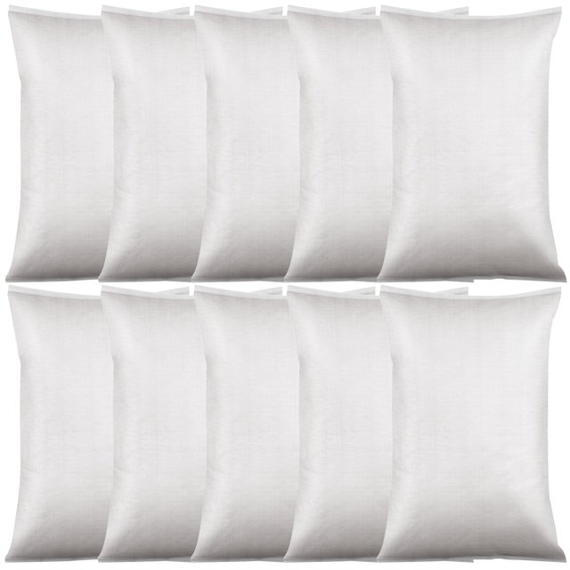 Ynlkorvg Rack Thick Hite Plastic Woven Bag Flooding Sandbag Protection Packaging Bags 15x24in