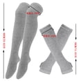 thumbnail image 2 of Bas Rayés pour Femmes Gants Hauts Chaussettes Chaussettes d'Halloween Chaussettes, 2 of 3