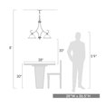 thumbnail image 2 of Beaumont Lane 5 Light Marbled Glass Nook Chandelier in Pewter, 2 of 2