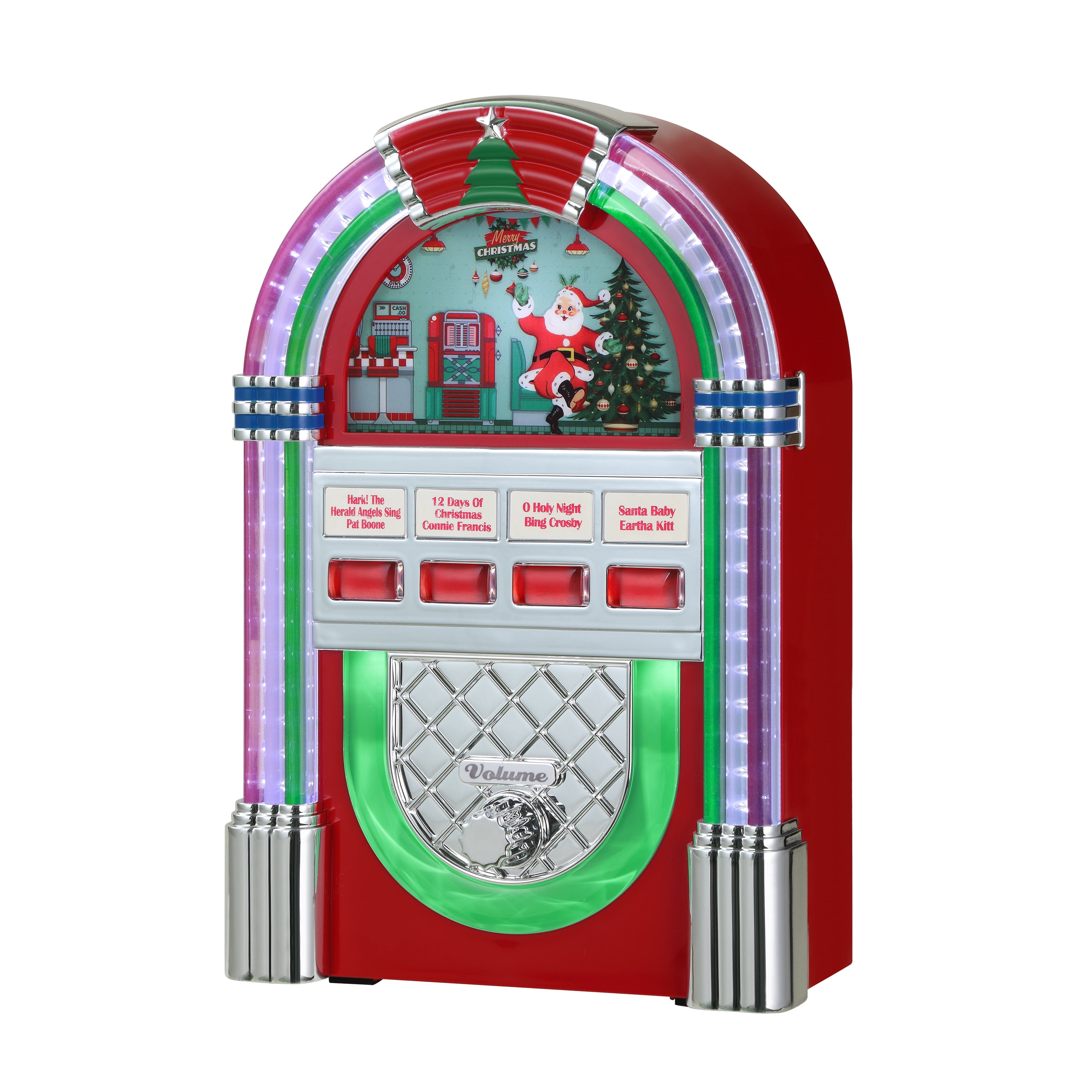 Mr. Christmas 9-inch Decorative Retro Jukebox Red