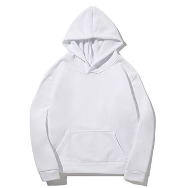 Penkiiy Mens Hoodies Pullover Long Sleeve Casual Fashion Hoody Sweatshirts Drawstring Gym Hooded Sweater with Pockets XL White
