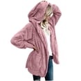 thumbnail image 5 of Fiogavroetic Women's Oversized Open Front Hooded Draped Pockets Cardigan Coat, 5 of 5