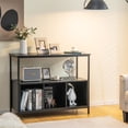 thumbnail image 3 of Costway Buffet Sideboard Kitchen Storage Cabinet Open Shelf w/ 3 Compartments Black, 3 of 10