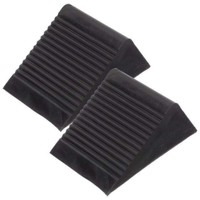 2Pcs Wheel Chocks Heavy Duty Auto Tyre Stopper Non Slip Tyre Saver Stoppers