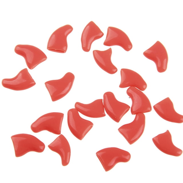 20PCS Cat Nail Caps Protective Soft Kitten Paw Caps Cat Claw Covers with Glue