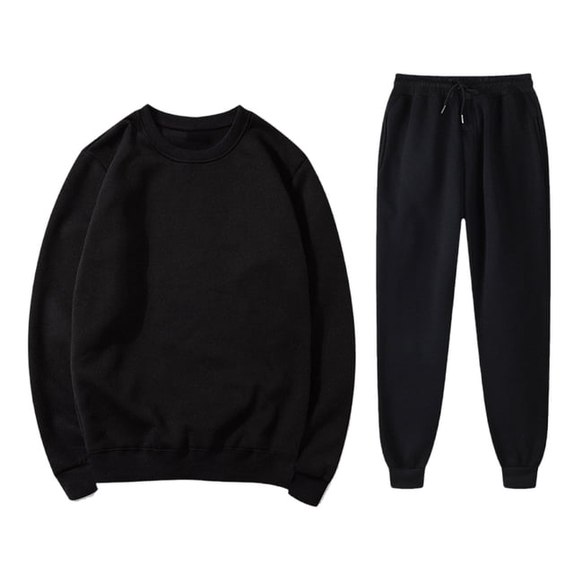 2 Piece Tracksuit Mens Matching Crewneck Pullover and Drawstring Jogging Set Long Sleeve Athletic Sportswear Tracksuits