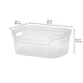 thumbnail image 3 of Sterilite Bac de Rangement 5,25 x 9,5 x 13 Po avec Poignées de Transport, Transparent (Lot de 16), 3 of 9