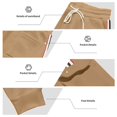 thumbnail image 3 of Ceisia Men Solid Color Loose Casual Pants Elastic Waist Drawstring Sports Gift Work Trousers, 3 of 9