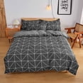 thumbnail image 1 of Fridja 4Pcs Queen Bedding Sets All Season Bed Set, Soft Microfiber Bedding Solid Color Printed with 1 Quilt Cover, 1 Sheets, 2 Pillowcases, 1 of 5