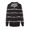 thumbnail image 4 of 2023 Chandail de Mode pour Femmes Rabais de 50 % Liquidation Mode Ample Col Roulé Imprimé Fermeture Éclair Manches Longues Chandail Haut Blouse, 4 of 5
