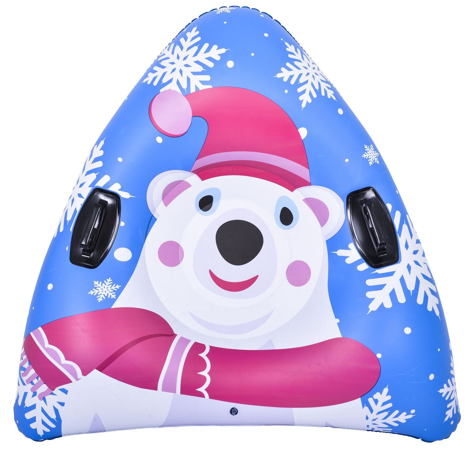 Tube à neige à triangle gonflable unisexe pour une personne, 48 po x 46 po avec graphiques de caractère hivernal, Pathfinder