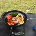 thumbnail image 4 of Camping Backpacking Cookware Non Slip Frying Pan Lightweight Foldable Handle 9'', 4 of 8