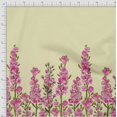 thumbnail image 2 of oneOone Silk Tabby Fabric Leaves & Pink Floral Panel Print Sewing Fabric BTY 42 Inch Wide, 2 of 3