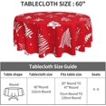 thumbnail image 2 of Merry Christmas Tablecloth 60 Inch Round, Red Christmas Tree Table Cloth, Winter Xmas Tablecloths Polyester Washable Fabric Farmhouse Decorative for Holiday Home Kitchen Dining Party, 2 of 6
