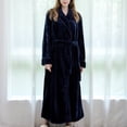 thumbnail image 4 of Gift TIMIFIS Mens Womens Robe Soft Plush Fleece Hooded Bathrobe, Full Length Long Warm Lounge Robe Spa Bath Robe with Hood pring/Summer, 4 of 6
