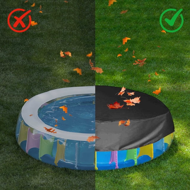Outdoor Round Pool Cover Sun Protective Replacement Hot Tub Accessory Foldable Rainproof Garden Summer Ground