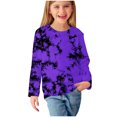 thumbnail image 3 of RXIRUCGD Chemises à Manches Longues pour Filles, Col Rond Mignon, Blouses Décontractées Élégantes (Violet, Taille : 5 Ans), 3 of 6