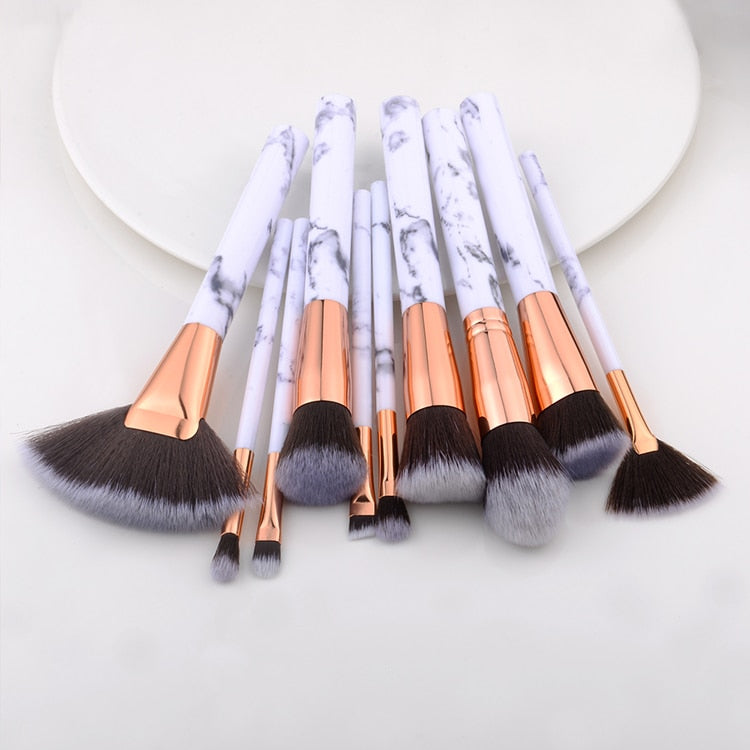FLD 5/15Pcs Makeup Brushes Tool Set Cosmetic Powder Eye Shadow Foundation Blush Blending Beauty Make Up Brush