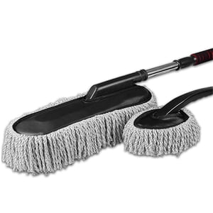 Danhjin Mop Multi-Functional Car Wash Mop Retractable Fiber Wax Mop Car Wax Brush Cleaning Tool Mop and Bucket Set