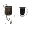 thumbnail image 4 of Grapevine Resin Wicker Planter with Tall Metal Stand, 4 of 8