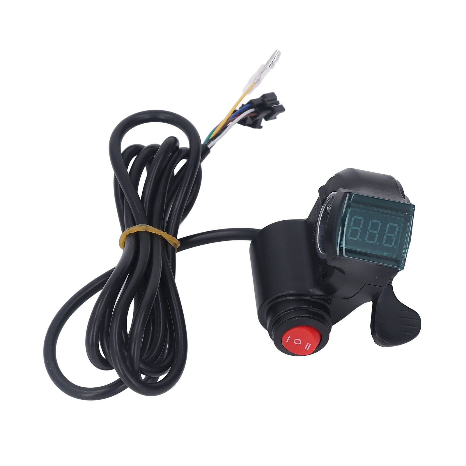 Bicycle Throttle Accelerator, 3 Speed Speed Control Bike Thumb Throttle Digital Voltage Display ABS Material SM Interface  For Folding Bikes