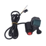 Bicycle Throttle Accelerator, 3 Speed Speed Control Bike Thumb Throttle Digital Voltage Display ABS Material SM Interface  For Folding Bikes