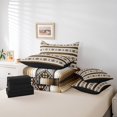 thumbnail image 4 of 7 Piece Rustic Lodge Cabin Comforter Set Queen Western Boho Bedding Sets With Sheets Bohemian Striped Aztec Bed In A Bag For Adults Men Retro Brown Country Bed Set Farmhouse Decor, 4 of 5