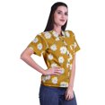thumbnail image 3 of Moomaya Chemise à Manches Mi-Longues Imprimée pour Femmes, Col Boutonné, Haut Décontracté, 3 of 5