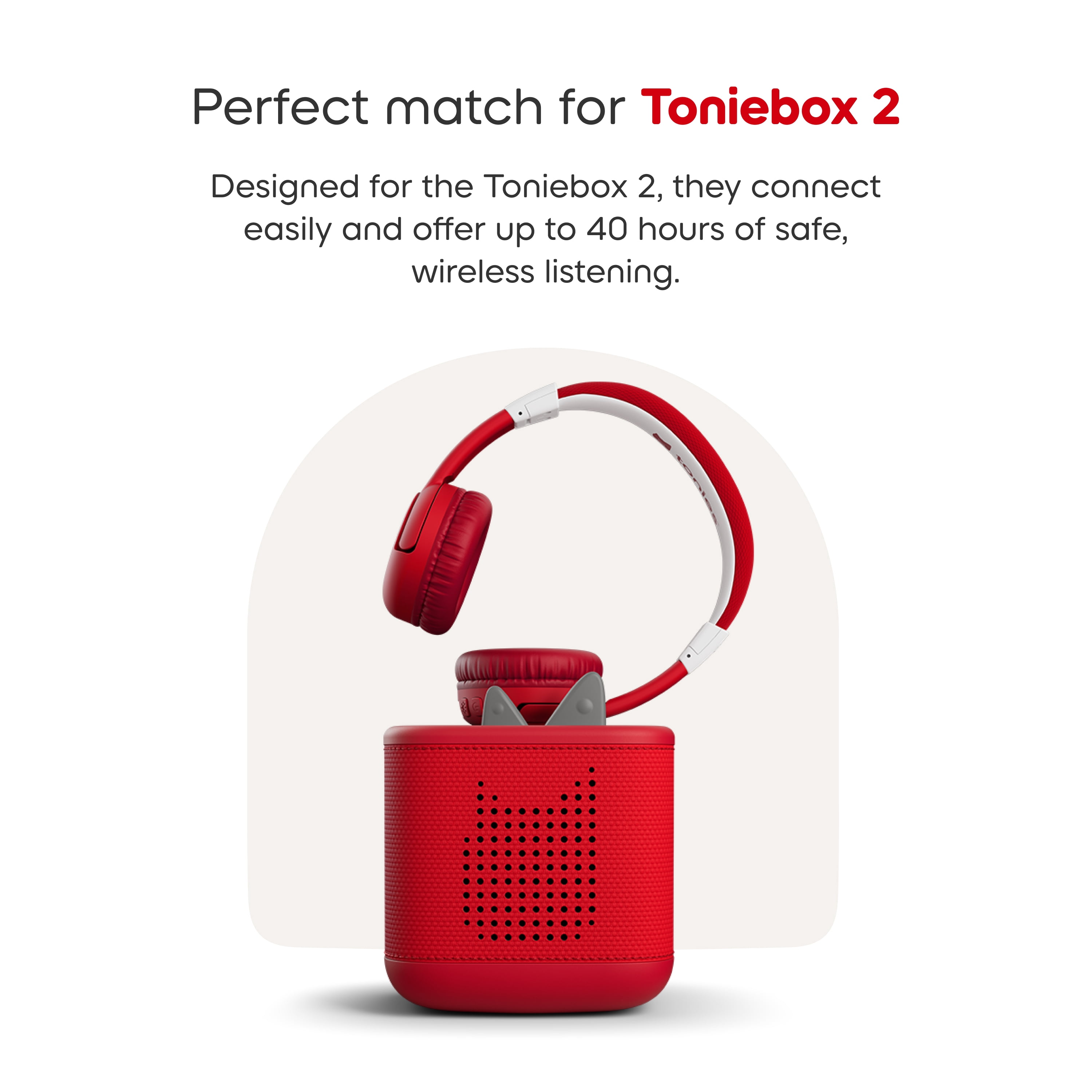 tonies Bluetooth Headphones: Sunset Red