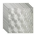 thumbnail image 1 of Fasade 2ft Ceiling Panel, 5 Pack, Brushed Aluminum Finish, Glue Up Installation, 1 of 5