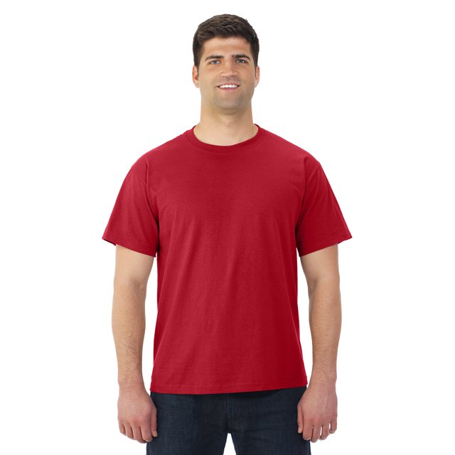 Jerzees Adult HiDENSI-T Short Sleeve Crew T-Shirt, 4X, True Red