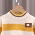 thumbnail image 4 of 2025 Enfants Filles Garçons Motif Col Rond Manches Longues Chandail Décontracté Tricoté Hauts 2-10 Ans Jaune, 4 of 7