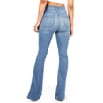 thumbnail image 4 of Bigersell Cargo Jeans Wide Leg Jeans Discount Straight Leg Jeans Ladies Slim Straight Denim Pants Button Closure Ripped Straight Leg Jeans Straight Mid Waist Long Pants Style J-17 Light blue 4XL, 4 of 4
