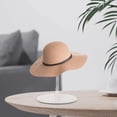thumbnail image 5 of Transparent Acrylic Hat Display Rack with Adjustable Height - 3-Size Options for Baseball Caps, Cowboy Hats & Wigs - Clear or Black for Retail & Home Use, 5 of 5