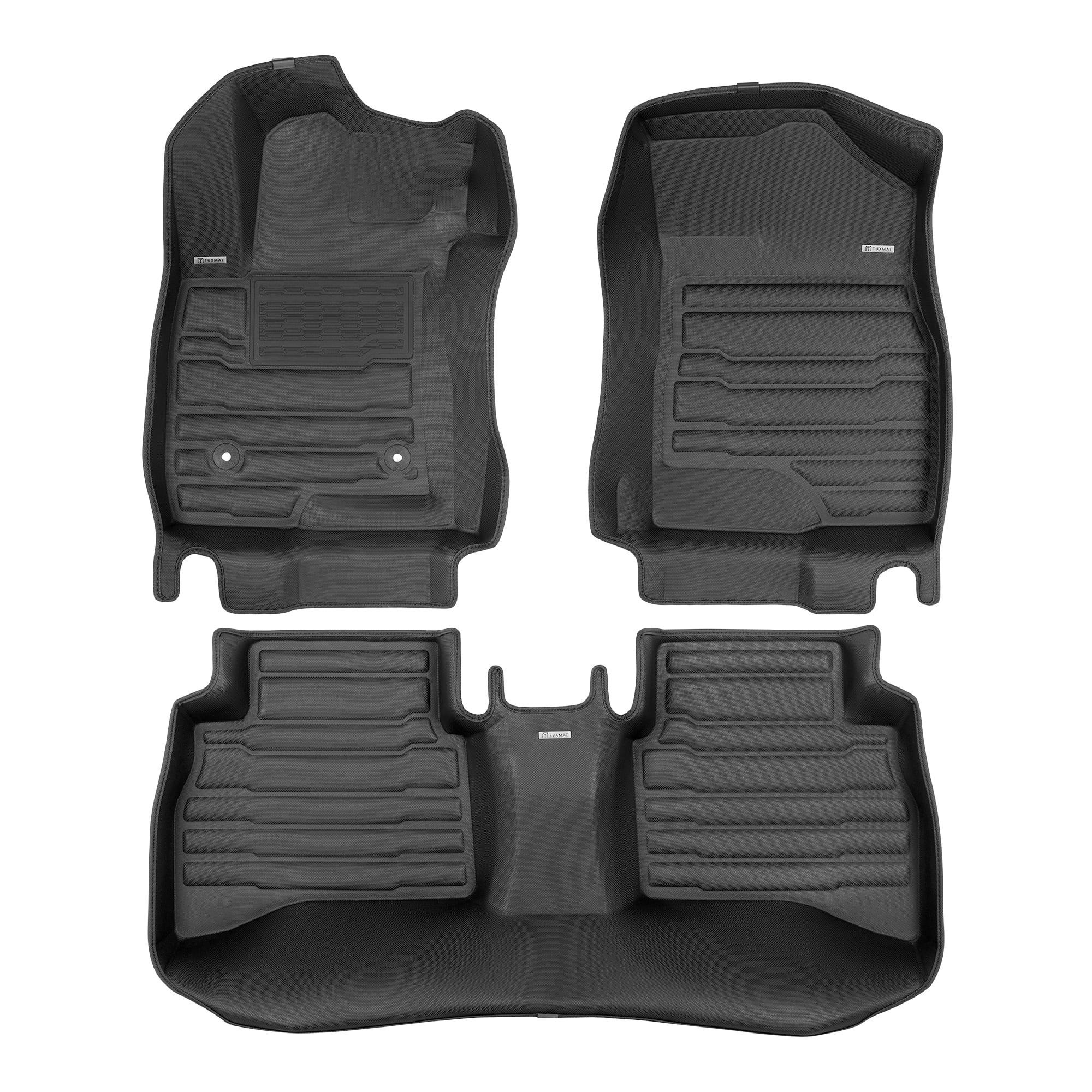 TuxMat - For Chevrolet TrailBlazer AWD 2021-2027 Models - Custom Car Mats - Maximum Coverage, All Weather, Laser Measured - This Full Set Includes 1st and 2nd Rows