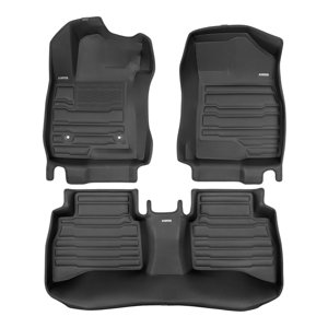 TuxMat - For Chevrolet TrailBlazer AWD 2021-2027 Models - Custom Car Mats - Maximum Coverage, All Weather, Laser Measured - This Full Set Includes 1st and 2nd Rows