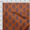 thumbnail image 2 of oneOone Viscose Jersey Fabric Paisley Block Printed Craft Fabric BTY 60 Inch Wide, 2 of 5
