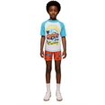 thumbnail image 1 of Boy's Cartoon Car Pattern Swimsuit, Short Sleeve T-shirt & Swim Trunks & Swim Cap Set, Quick Dry Summer Holiday Surfing Swimwear, 1 of 5