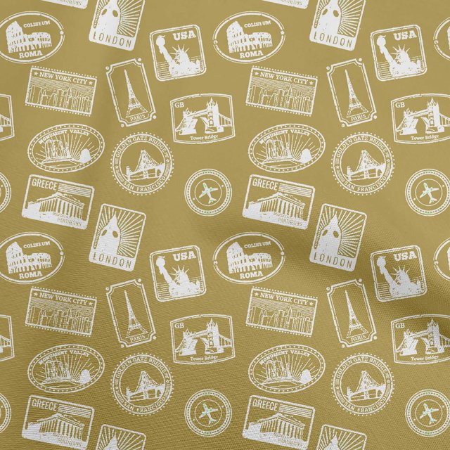 oneOone Velvet Light Olive Green Fabric Travel Craft Projects Decor Fabric Printed By The Yard 58 Inch Wide